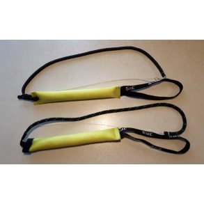 BIDEPLSE MED PISKESNERT AF GUL BRANDSLANGE MED 1 HNDTAG - MEDIUM HRD MODEL. STR. L. 25 x . 3,5 CM. 