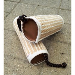 BIDEPUDE "SPECIEL RUND BEL�NNINGSMODEL" AF JUTE MED 2 H�NDTAG - L�NGDE 30-32 CM. "IDEEL TIL INDL�RING SAMMEN MED EN FLEXPOLE" (V�LG IMELLEM 2 TYPER)