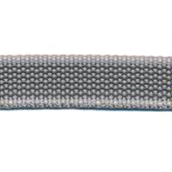 ANTI-SLIPLINE "DOGSPORT" UDEN H&Aring;NDTAG AF 15MM GUMMIBELAGT WEBBINGB&Aring;ND MED MESSING KARABIN - GR&Aring;.