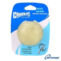 CHUCKIT MAX GLOW BALL (SELVLYSENDE BOLD) - "VLG IMELLEM 4 STRRELSER"