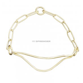 UDSTILLINGSHALSBÅND MED BØJLE AF MESSING. 