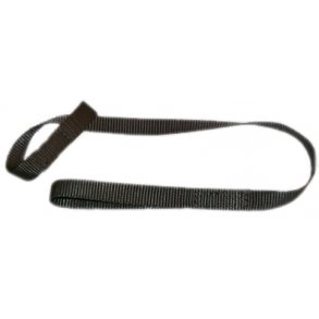 BYTTEDRIFTLINE MED JE OG HNDTAG AF SORT WEBBING - CA. 150 CM.