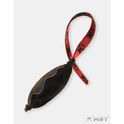 BOLD "FLAD MODEL" AF LDER MED INDSYET 15MM x 40 CM LANG WEBBINGLINE - STR. CA. . 11 CM x 3 CM TYK.