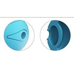 CHUCKIT WHISTLER BALL (FLJTEBOLD MED TOV) I FARVERNE BL ELLER ORANGE - "VLG IMELLEM 3 STRRELSER OG DIVERSE MULTIFLET- ELLER SEJLTOV"