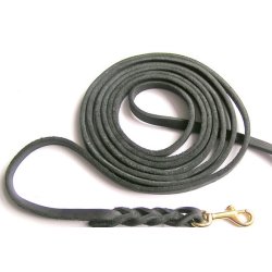 LDERLINE 150 CM AF BRUNT FEDTLDER MED INDFLETTET MESSINGKARABIN. "VLG IMELLEM 3 BREDDER"