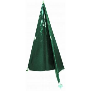 FIGURANTSKJUL MED FOLDBARE ALUSTNGER OG GRN KUNSTOF-PRESSENNING