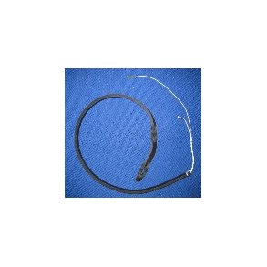 PISKESNERT AF KRAFTIG LÆDER (MED SAMMEN-FLETTET TOP) - L. 58 CM.