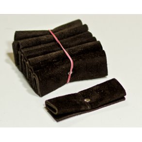 IGP-SPORGENSTAND AF MRKEBRUNT VELOUR-LDER - 5 STK. 